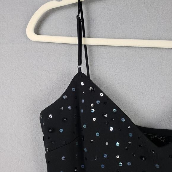 BCBG Size M Sequin Embellished Cami Tank Y2K Going Out Whimsigoth Bling Sparkle - Picture 2 of 7